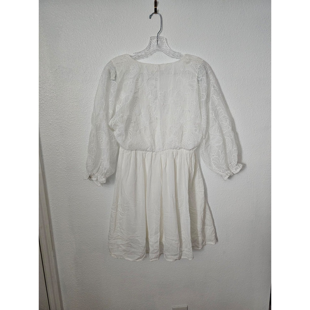 New!! Aeom White Lace Dress Women's Size Large - Picture 5 of 6